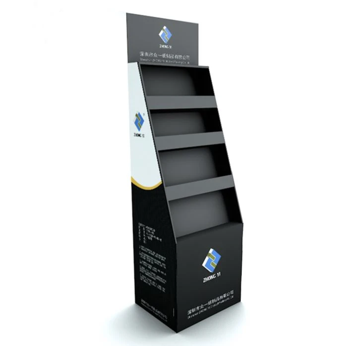 Cost-effective Custom Private Label Paper Cardboard Display Stand POP Displays For Cell Jam Milk Bottle Wine
