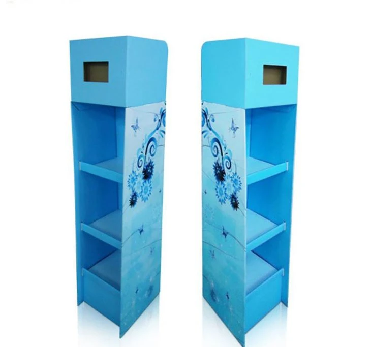 Cost-effective Custom Private Label Paper Cardboard Display Stand POP Displays For Cell Jam Milk Bottle Wine